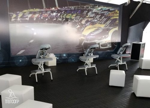 Massagem em evento na StockCar em Interlagos com a TratCorp